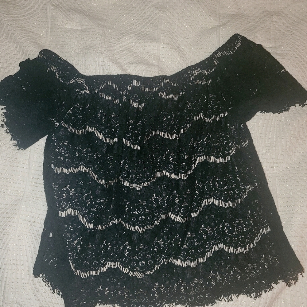 Black lace top